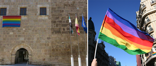 Lo que saben Monago y los suyos del Orgullo Gay: confunden la bandera y cuelgan la enseña... ¡inca!