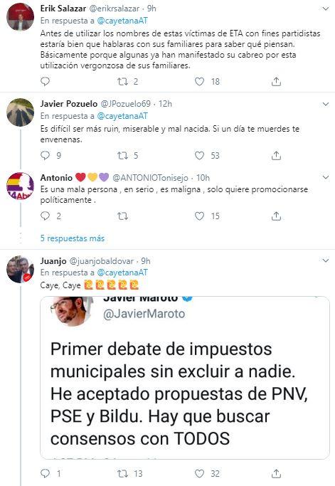Respuestas al tuit de Cayetana Álvarez de Toledo