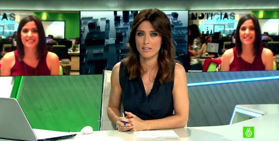 Helena Resano presentando laSexta Noticias