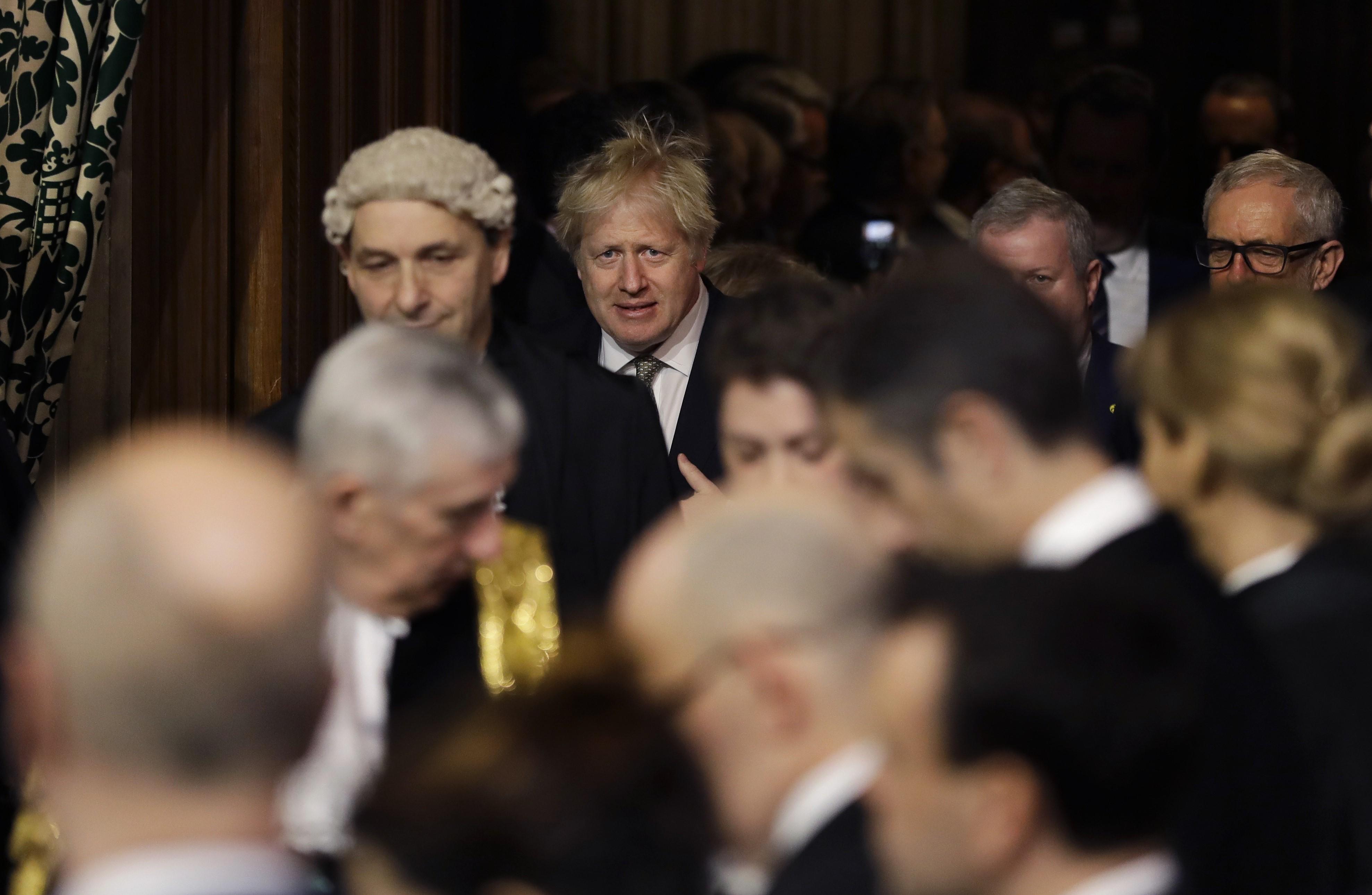 El primer ministro de Reino Unido, Boris Jhonson, en la Cámara de los Comunes