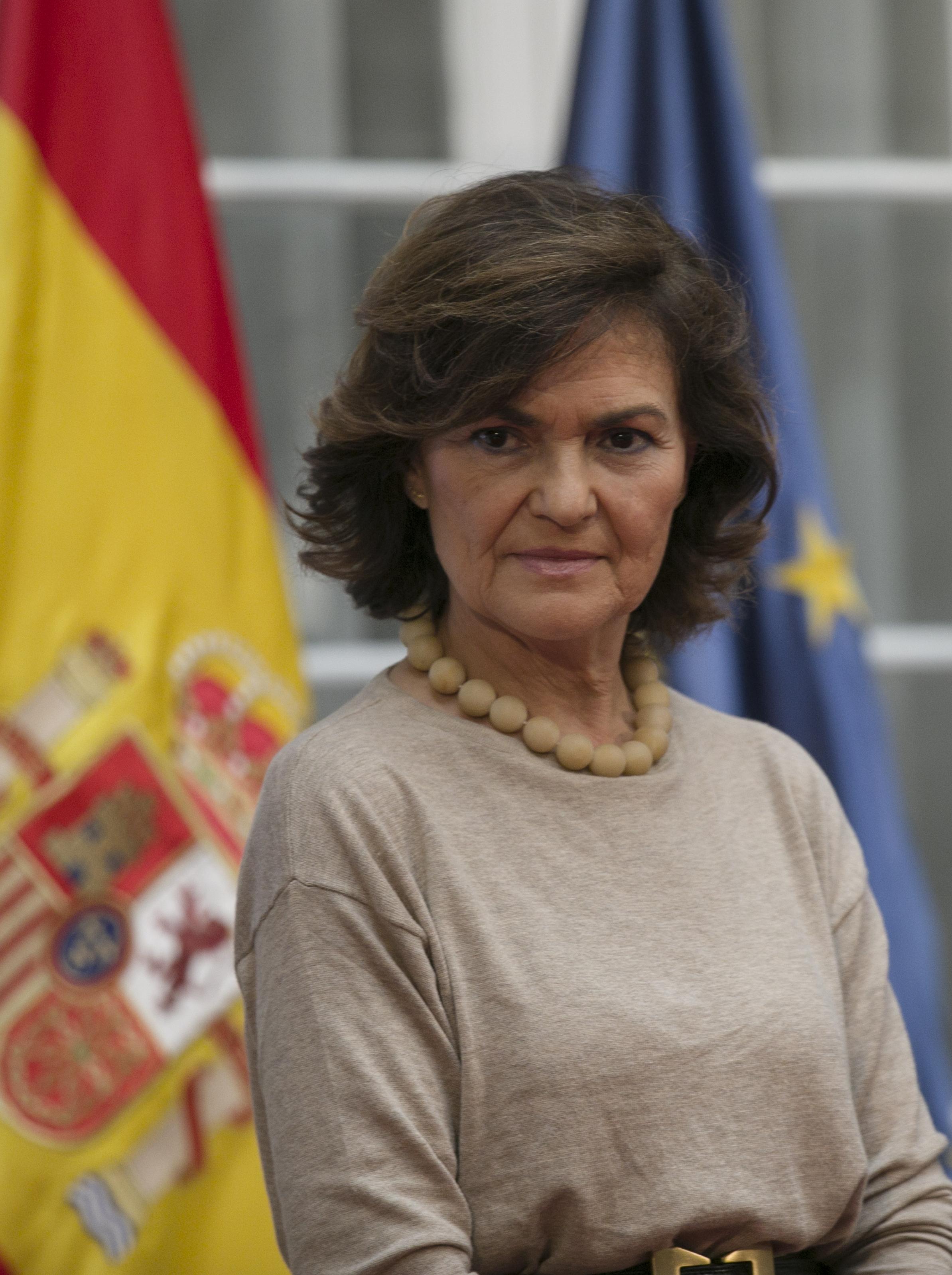 La vicepresidenta primera del Gobierno, Carmen Calvo