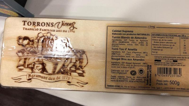 Turrón Vicens. Aecosan Turrón Vicens. Aecosan