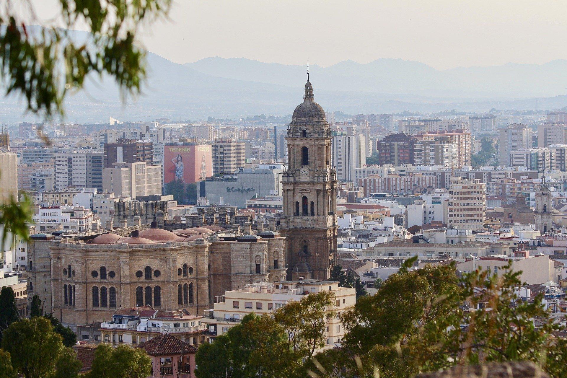 Vistas de la ciudad de Málaga. 