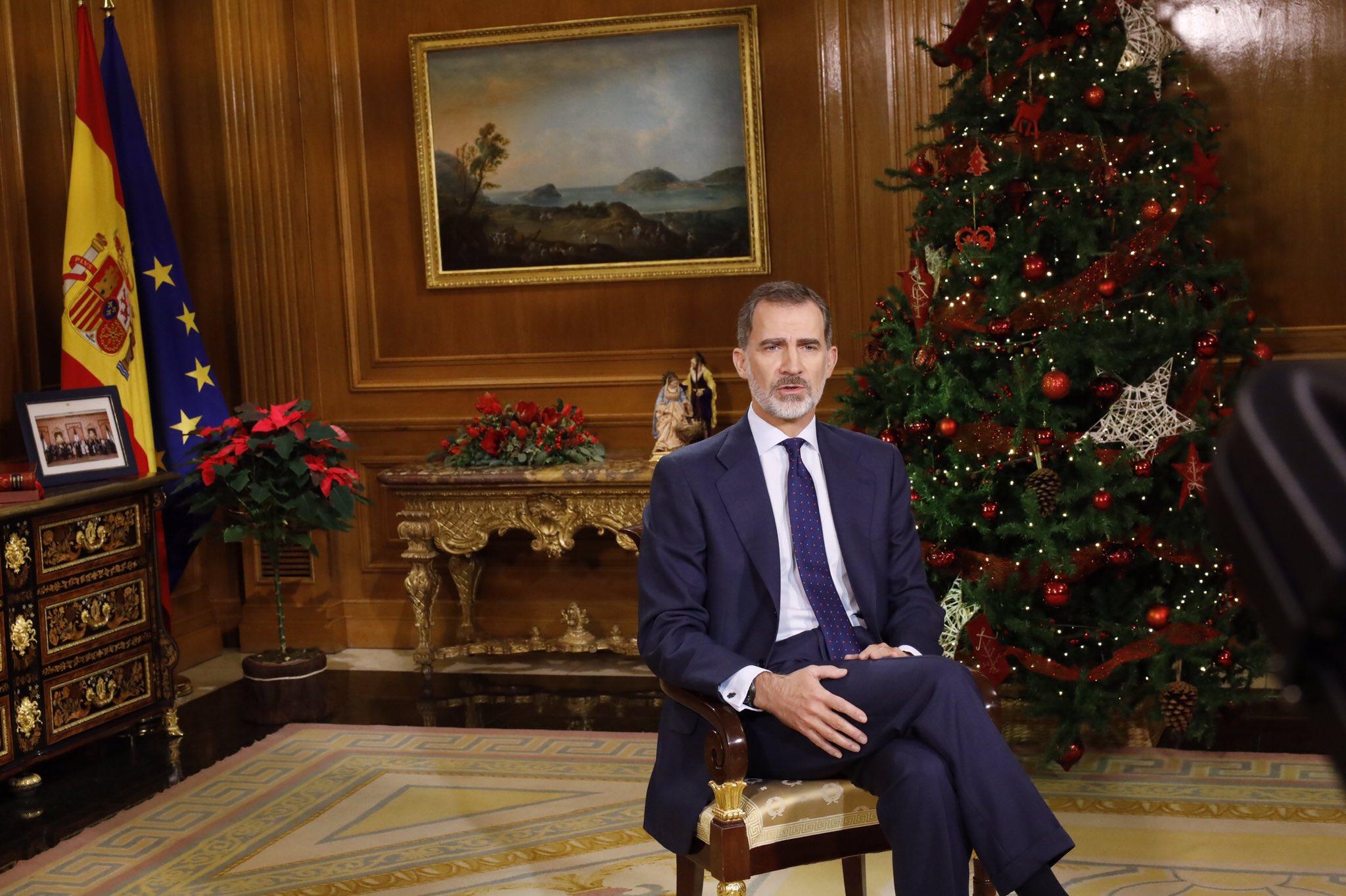 El Rey Felipe VI durante el discurso. 