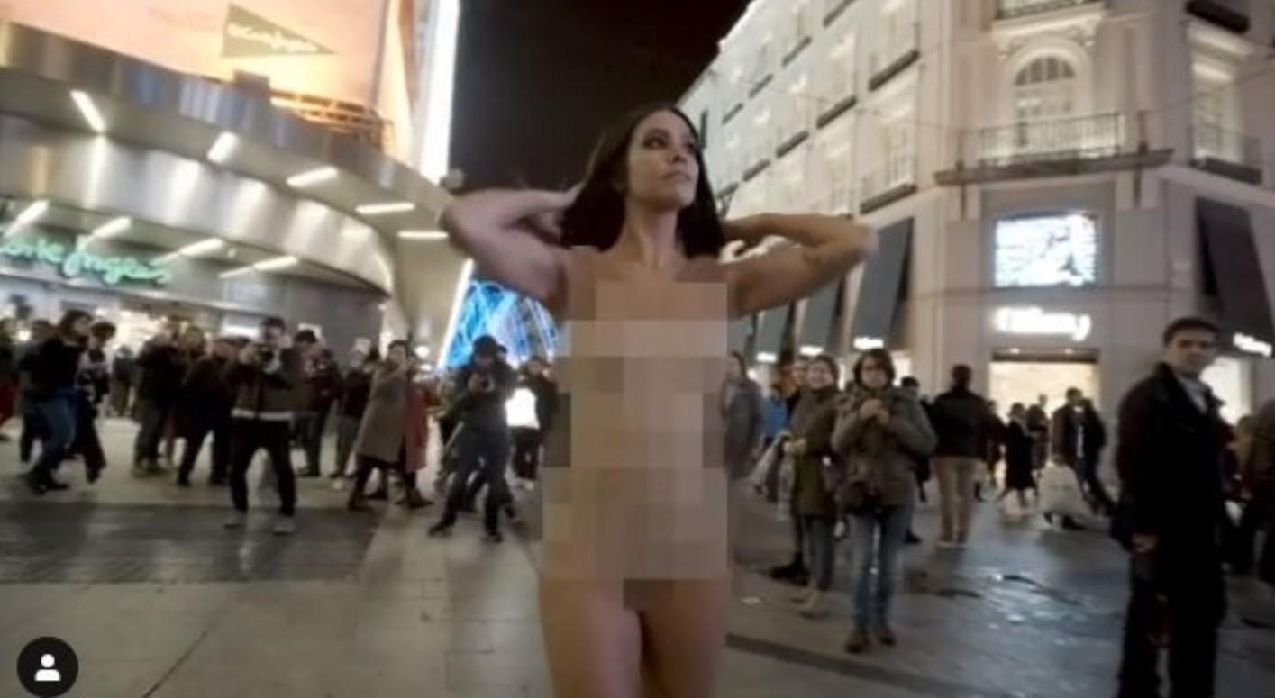 Cristina Pedroche en su vídeo en la Puerta del Sol publicado en Instagram