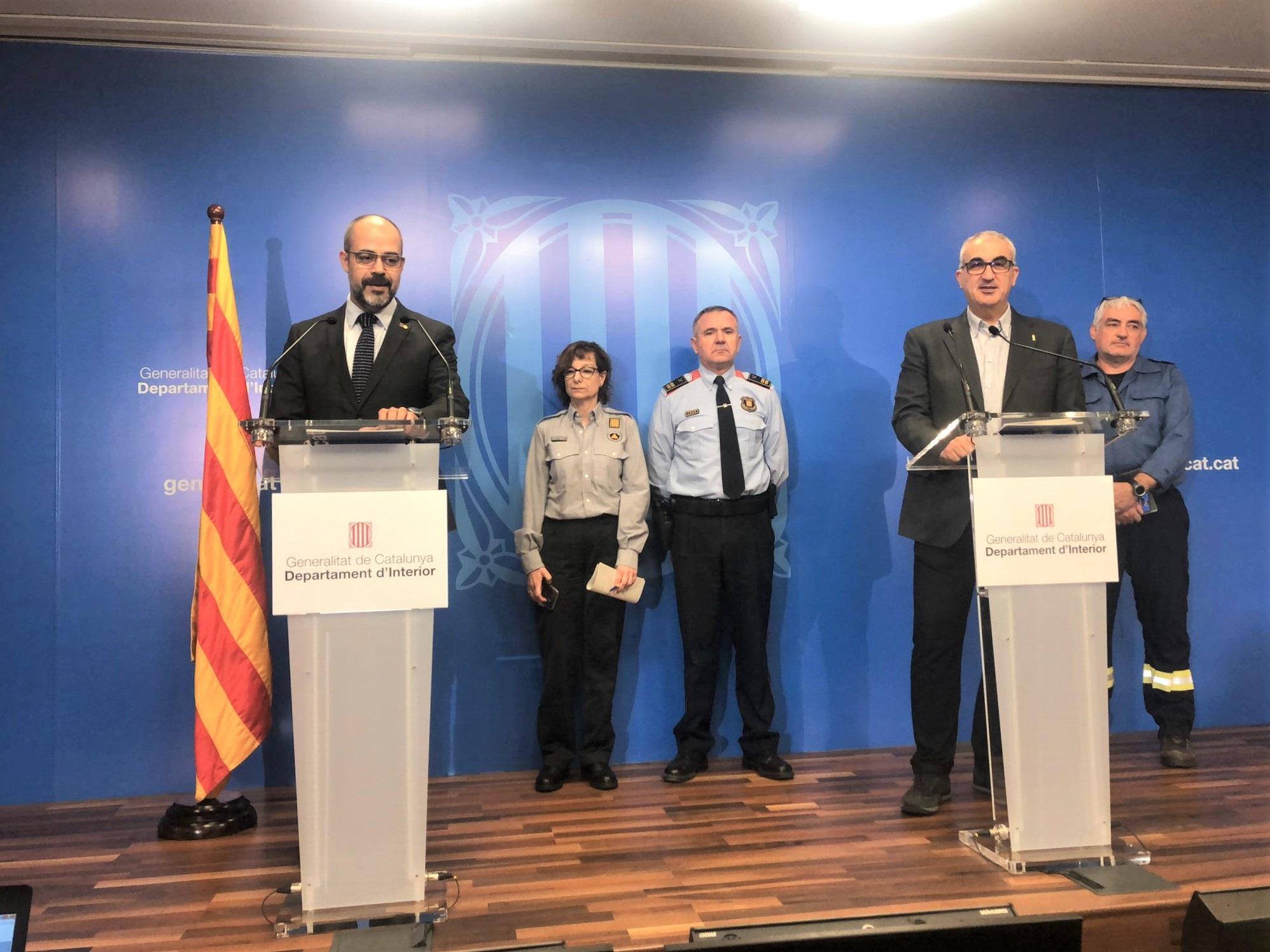 Rueda de prensa sobre el balance de la Nochevieja 2019 en Cataluña 
