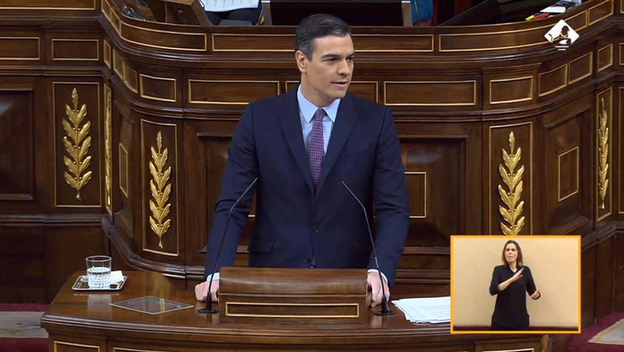 Pedro Sánchez en el Congreso de los Diputados