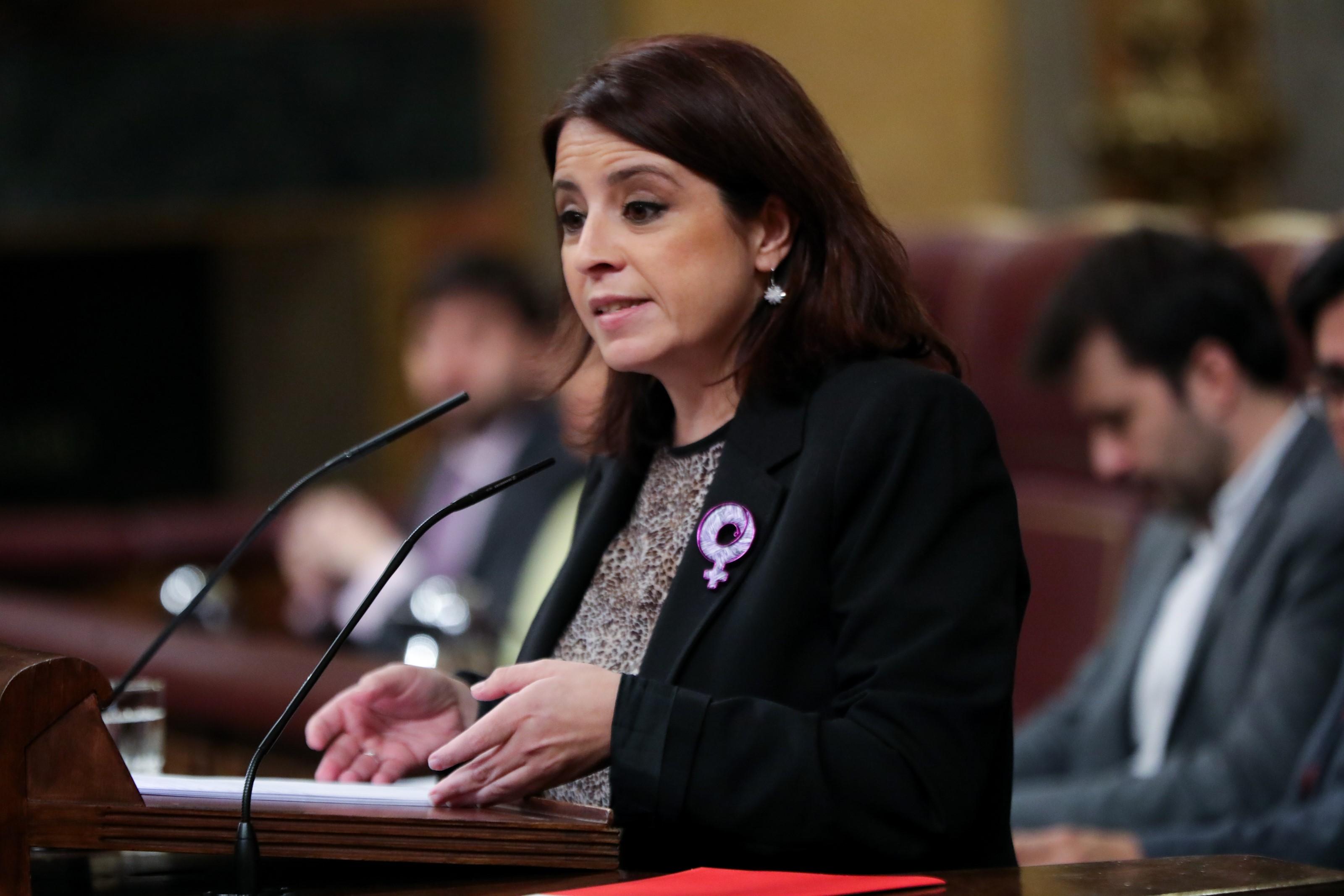La portavoz del PSOE en el Congreso Adriana Lastra. Europa Press