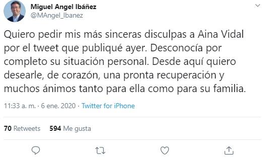 Tuit Miguel Ángel Ibáñez
