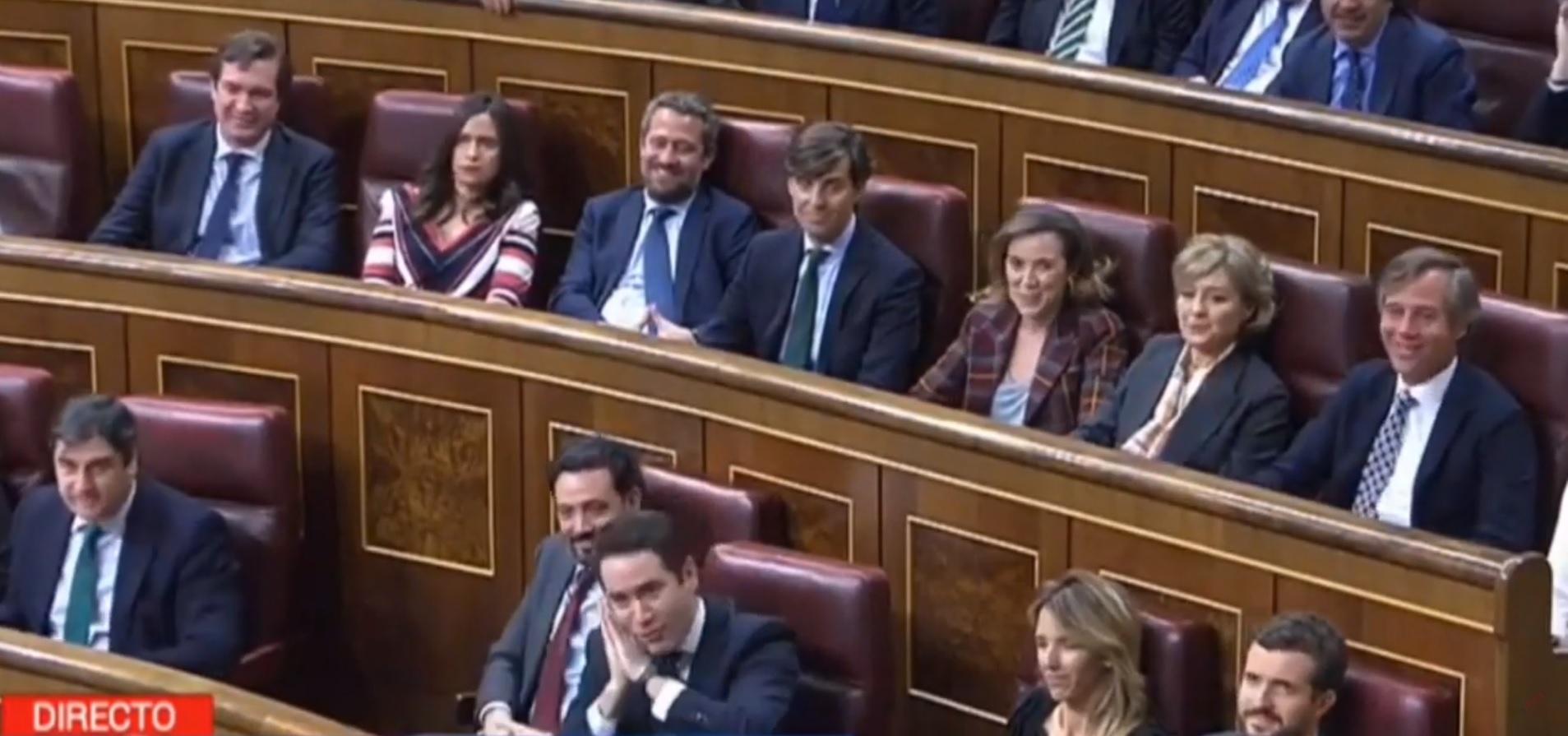 Teodoro García Egea 'mandando a dormir' a Pedro Sánchez. Fuente: Youtube.