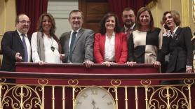 Miquel Iceta, Susana Díaz, Manuel Cruz, Concha Andreu, Adrián Borbón y Francina Armengol. Fuente: EP.