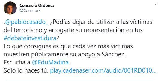 Tuit de Consuelo Ordóñez Tuit de Consuelo Ordóñez