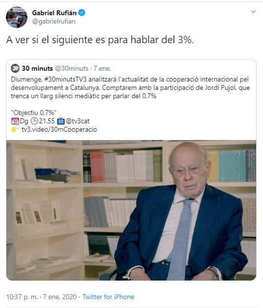 Tuit Rufián Pujol Tuit Rufián Pujol