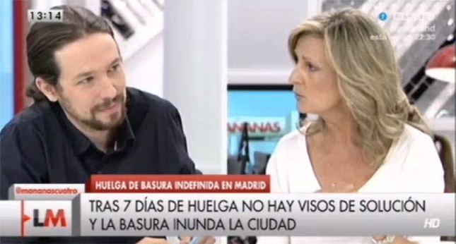 Isabel San Sebastián ve a Pablo Iglesias como un 'discípulo aventajado' de Castro, Chavez y.... ¡Hitler!