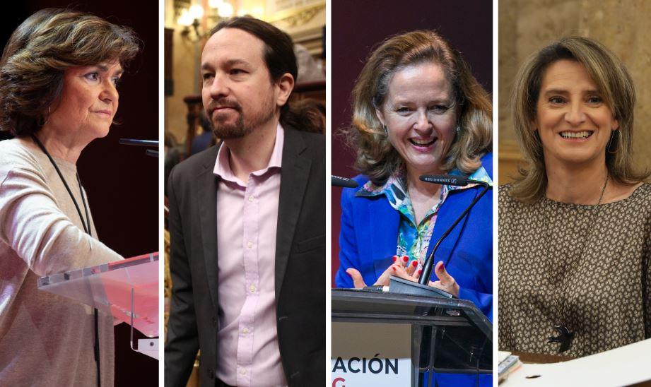 Cuatro vicepresidentes del Gobierno de coalición