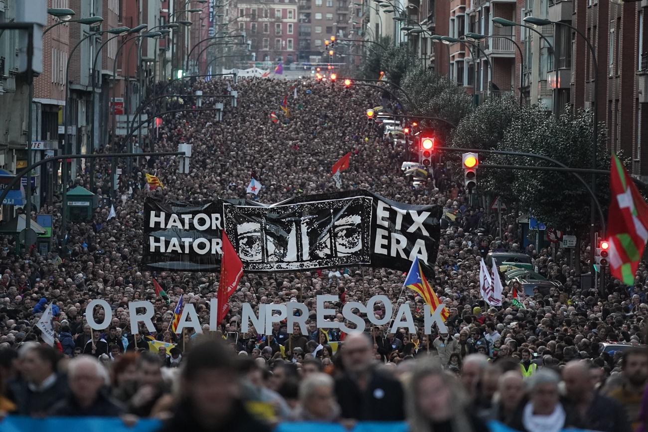 Manifestación en Bilbao por los presos de ETA