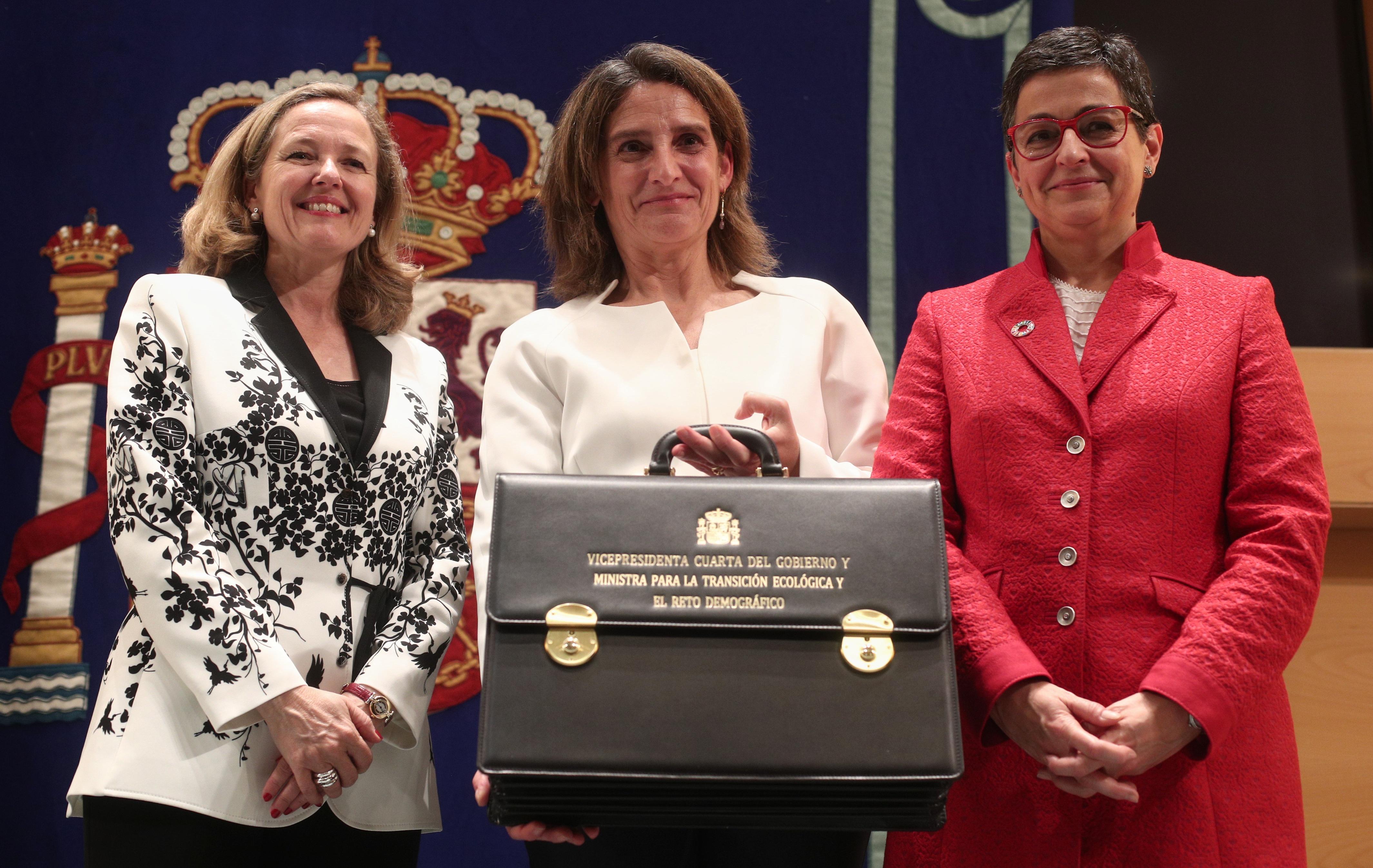 Nadia Calviño, Teresa Ribera y Arancha González Laya.