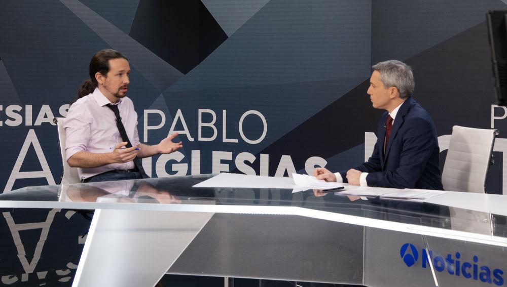 Entrevista al vicepresidente segundo del Gobierno, Pablo Iglesias, en Antena 3.