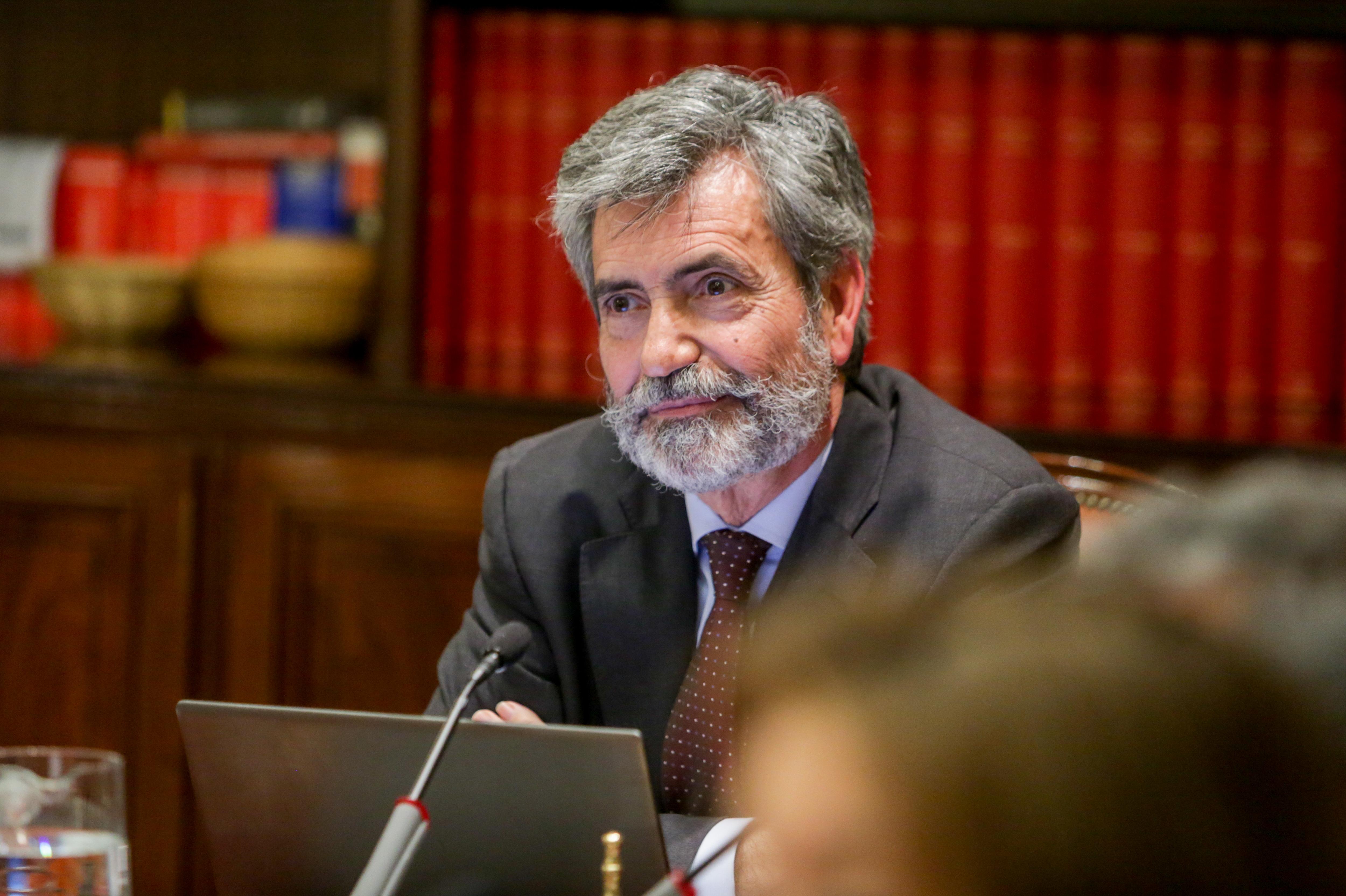 El presidente del Consejo General del Poder Judicial y del Tribunal Supremo (CGPJ), Carlos Lesmes 