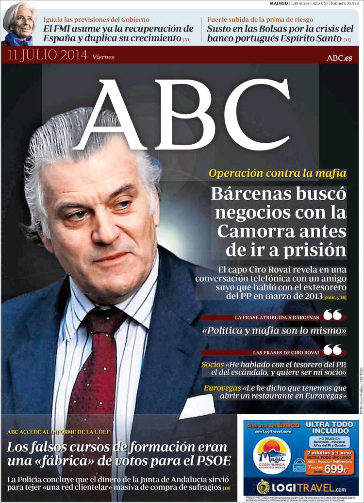 Lo que faltaba: Bárcenas, implicado también con la camorra