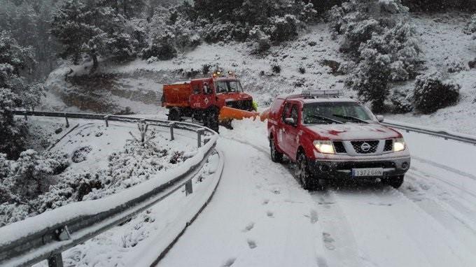 Carretera con nieve