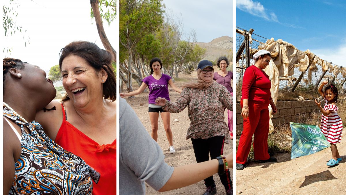 Cada fin de semana la idílica playa de los Genoveses, ubicada en pleno Parque Natural del Cabo de Gata, se convierte en el local de ensayo de 40 mujeres de distintas culturas que preparan un espectáculo de danza