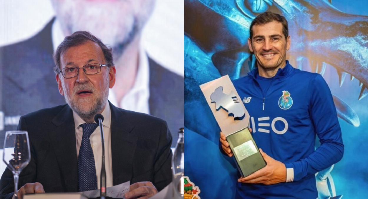 Fotomontaje con imágenes de Mariano Rajoy e Iker Casillas