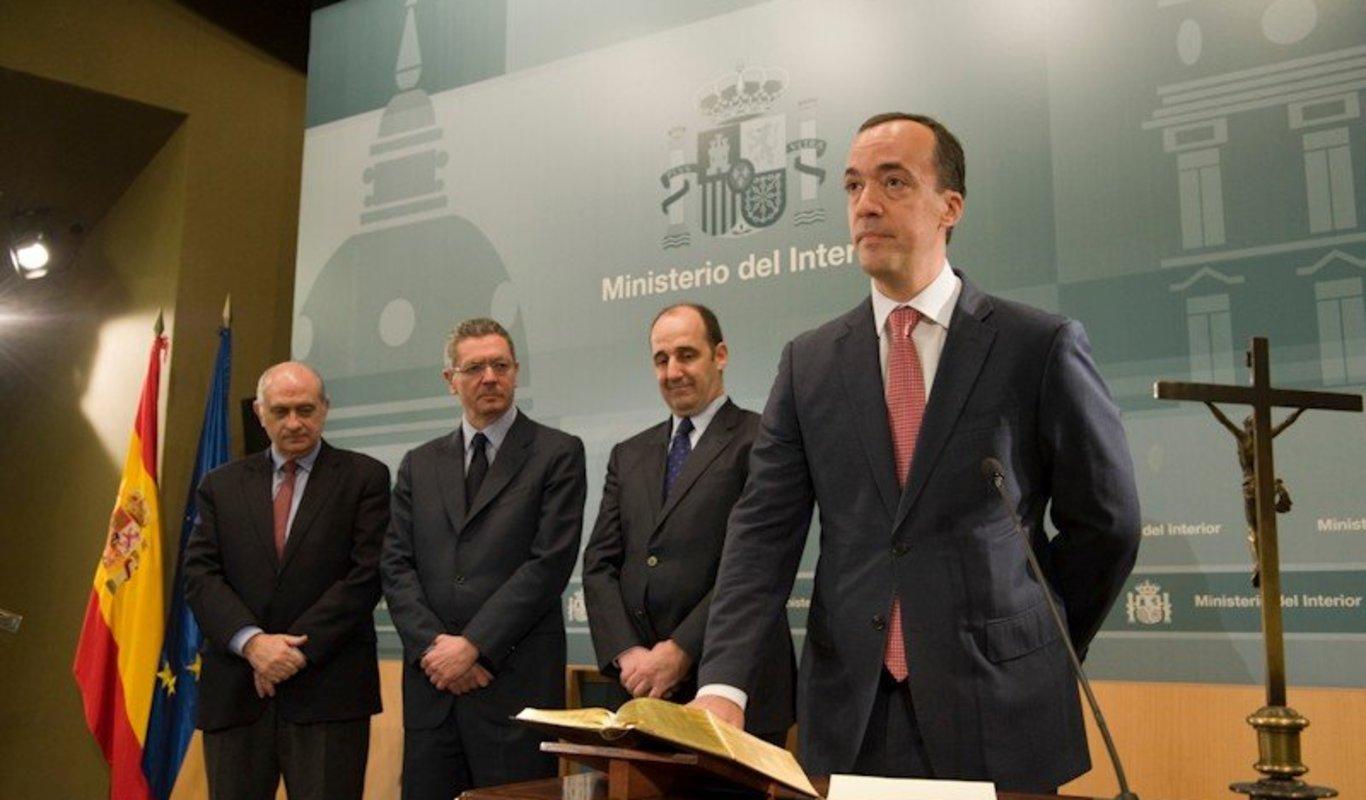 Francisco Martínez, junto al exministro del Interior Jorge Fernández Díaz y el exministro de Justicia, Alberto Ruiz Gallardón