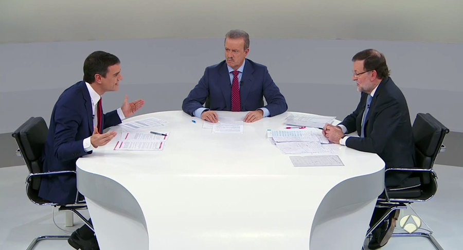 El momento más tenso del cara a cara Rajoy-Sánchez