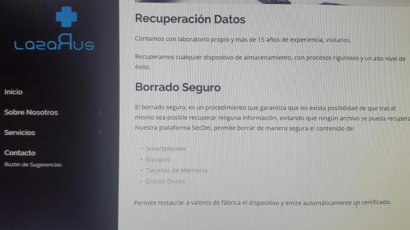 Servicios que ofrece Lazarus Technology