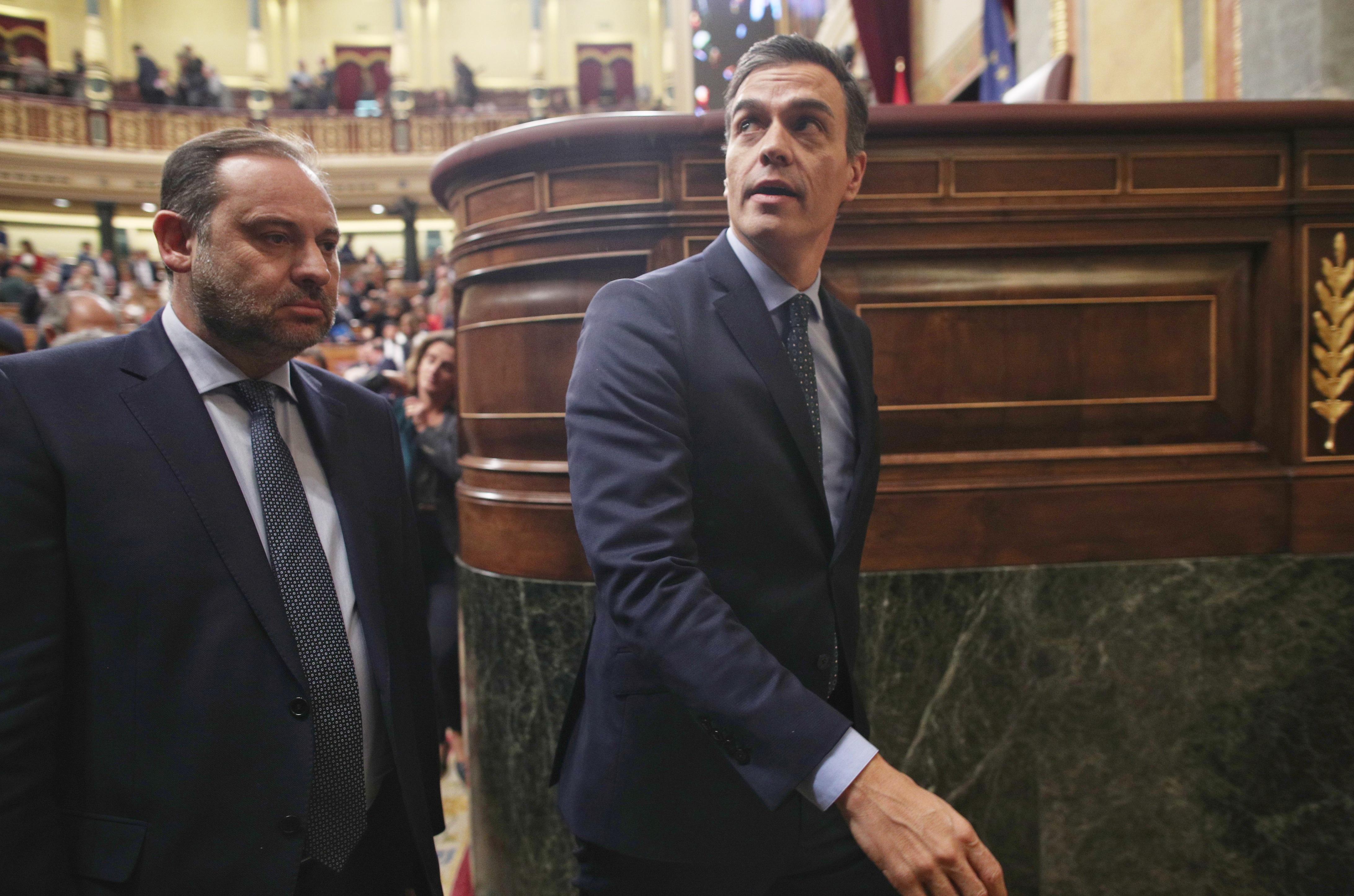 José Luis Ábalos y el Presidente del Gobierno Pedro Sánchez 