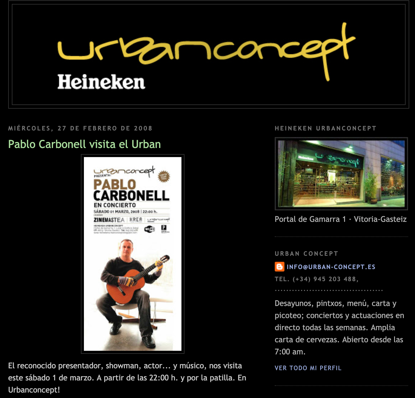 Pablo Carbonell en el Heineken Urban Concept. HUC