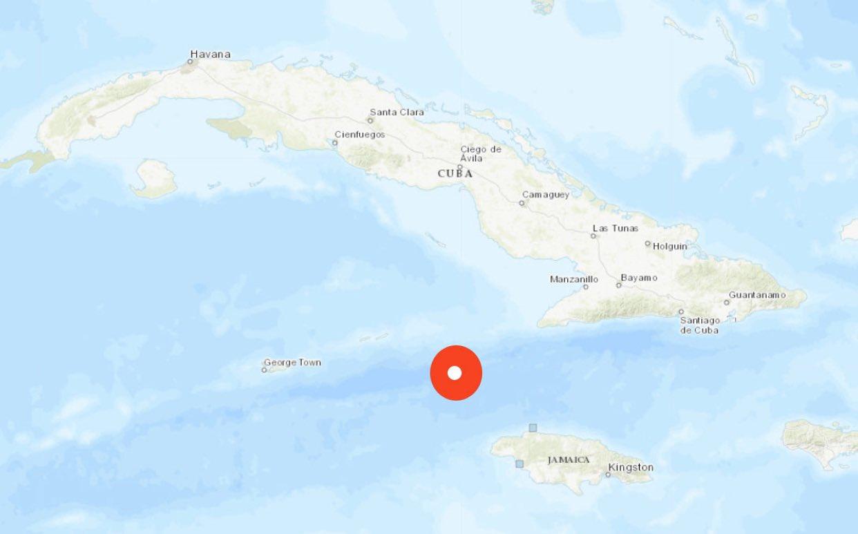 Epicentro del terremoto registrado