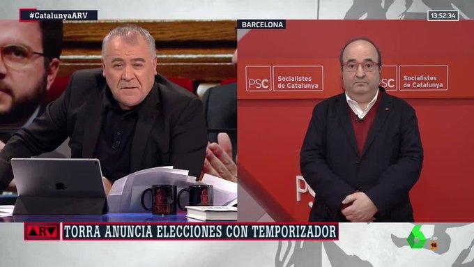 Miquel Iceta, entrevistado por Antonio García Ferreras en Al Rojo Vivo