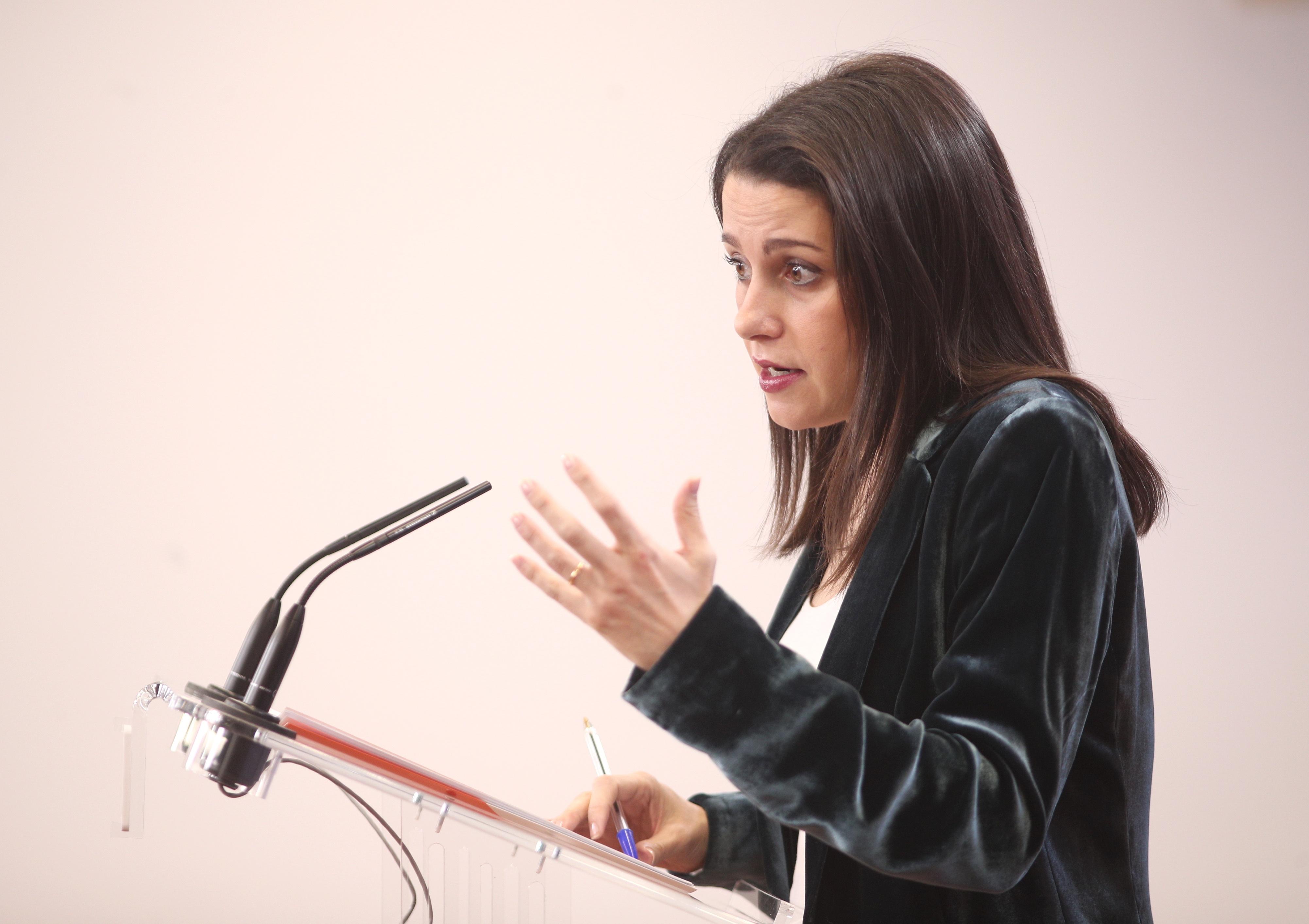 La portavoz de Ciudadanos en el Congreso de los Diputados Inés Arrimadas