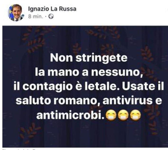 Mensaje borrado por Ignazio La Russa.