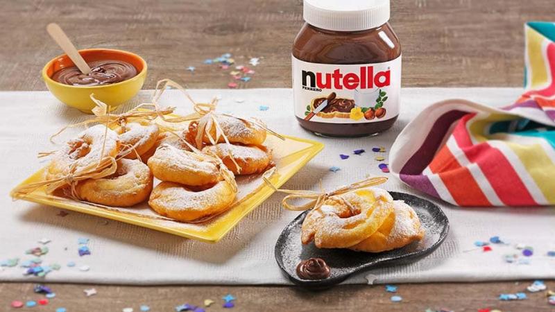 frittelle di carnevale con nutella