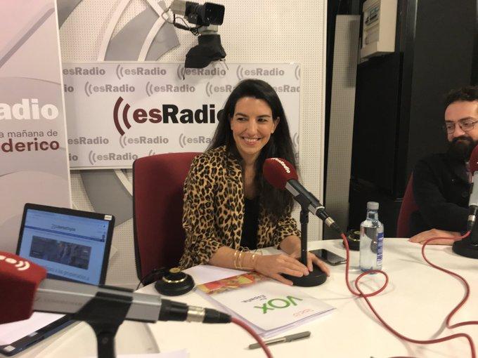 Rocío Monasterio en el estudio de 'Es la mañana de Federico'. Twitter: @eslamananadeFJL