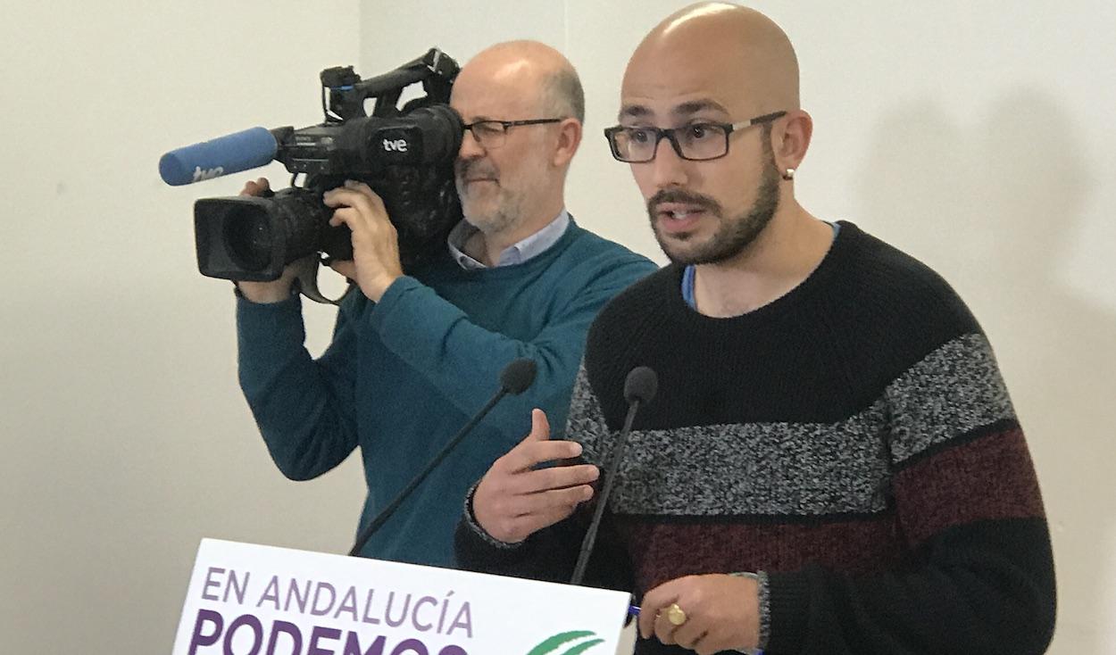 El secretario de Comunicación de Podemos Andalucía, Pablo Pérez Ganfornina.