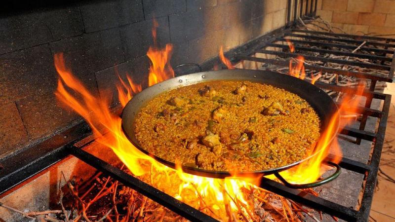 Paella del Restaurante Mezquida