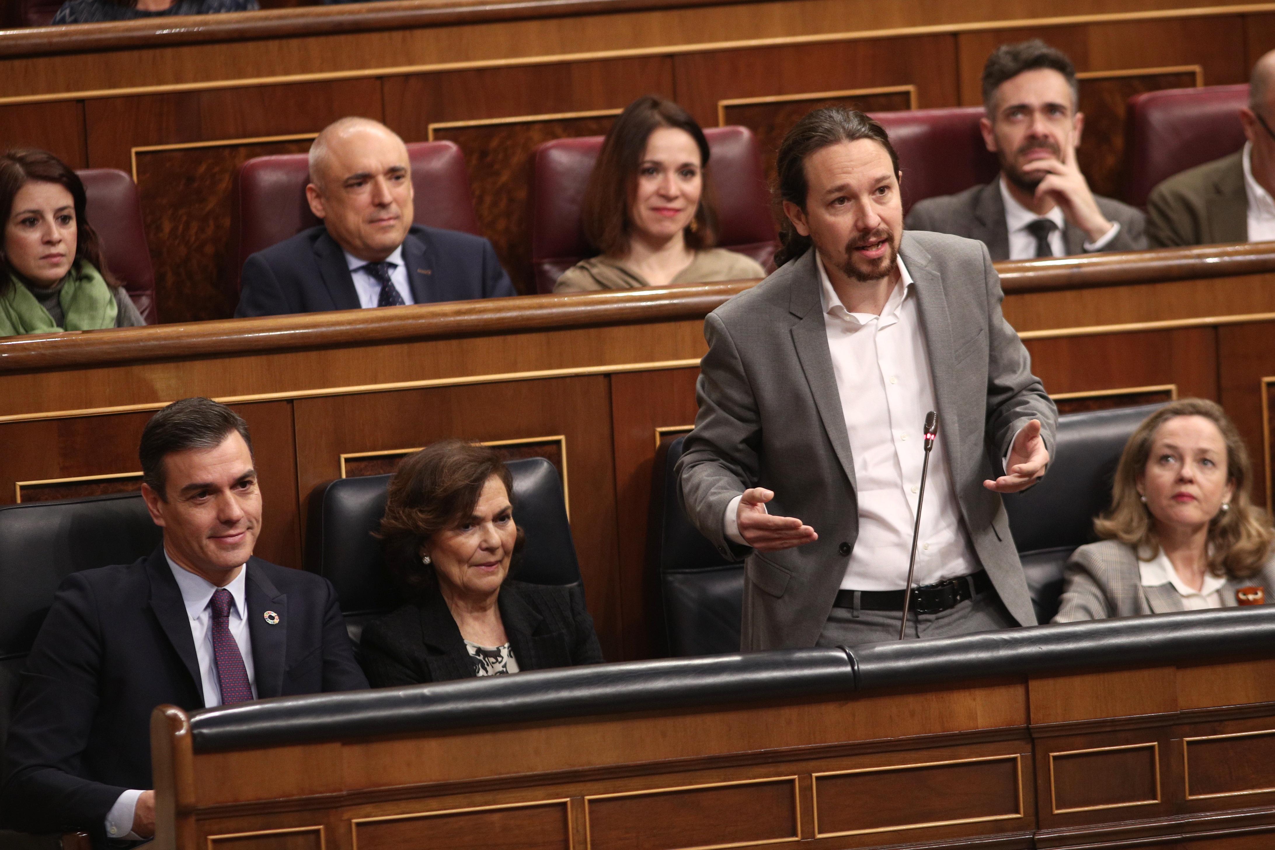 Pablo Iglesias se estrena como vicepresidente del Gobierno en una sesión de control. Europa Press.