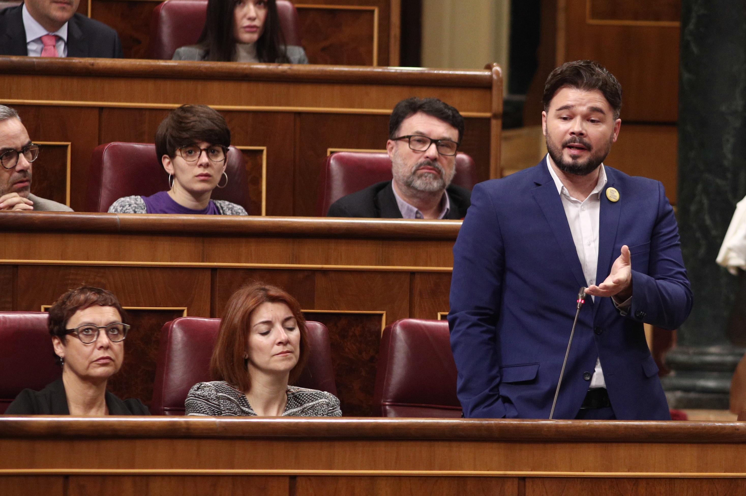 El portavoz de ERC en el Congreso de los Diputados Gabriel Rufián. Europa Press