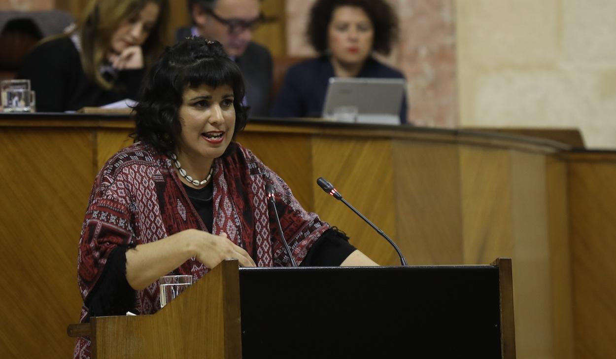 Teresa Rodríguez, líder de Podemos Andalucía y portavoz de su grupo. MARÍA JOSÉ LÓPEZ/EP