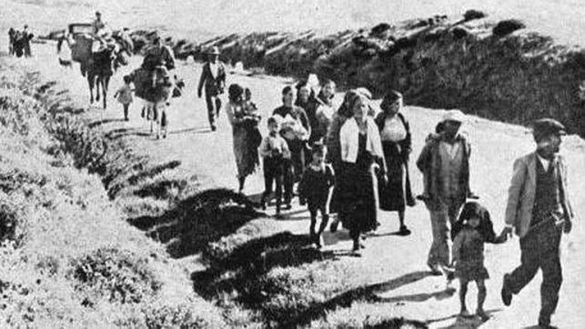 Imagen de 'La Desbandá', masacrada por las fuerzas franquistas.