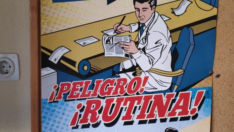 Cartel promocionado por el Sermas repartido en los ambulatorios de Madrid