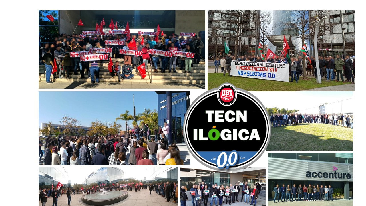 Concentraciones de los trabajadores de Tecnilógica en las diferentes sedes nacionales