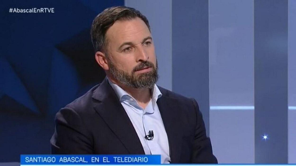 Santiago Abascal en la entrevista en TVE
