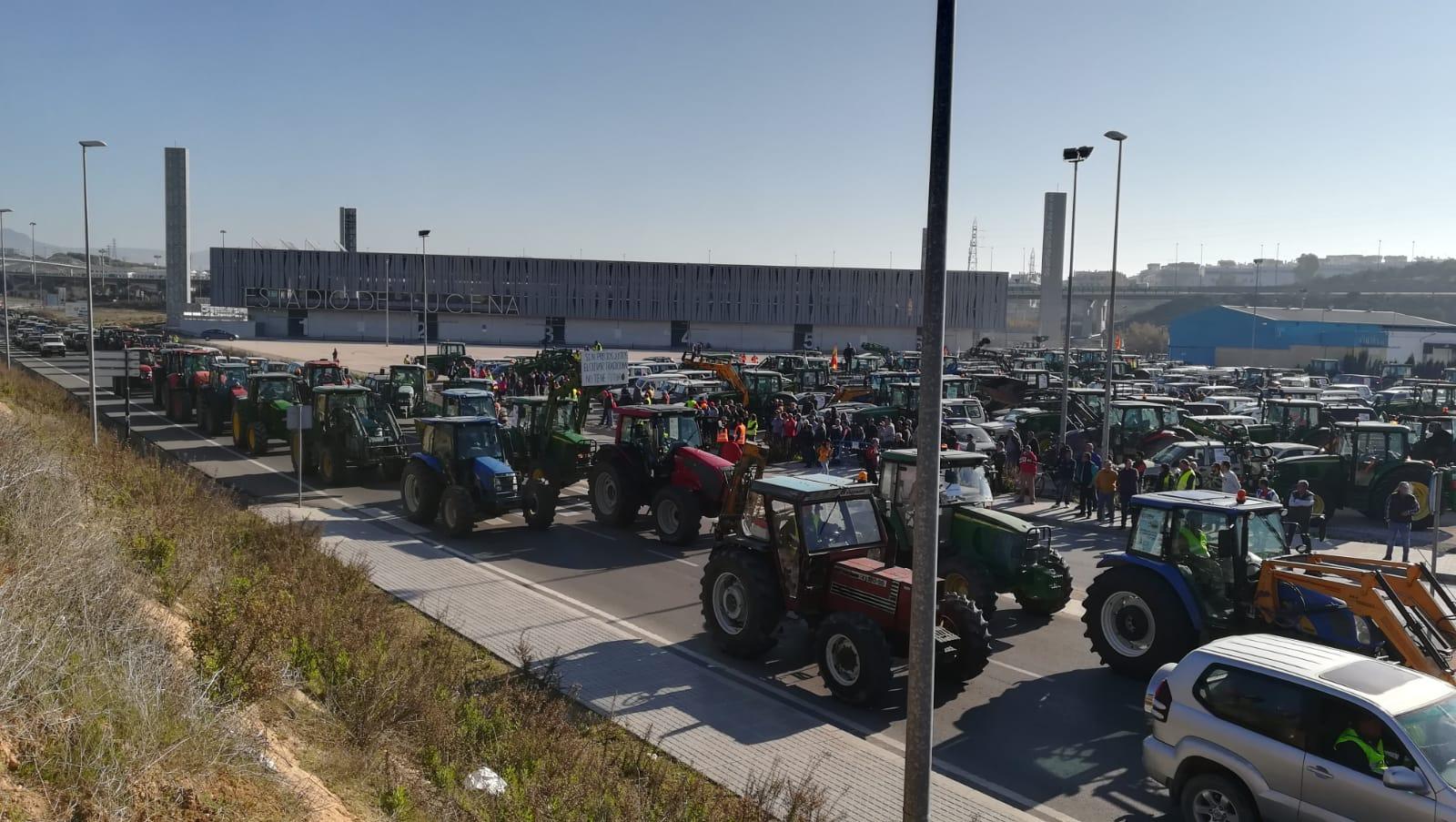 Tractorada en Lucena (Córdoba)