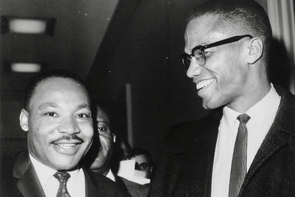 Martin Luther King (i) y Malcom X (d) en una foto de archivo