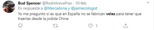 Comentario sobre velas en España Comentario sobre velas en España